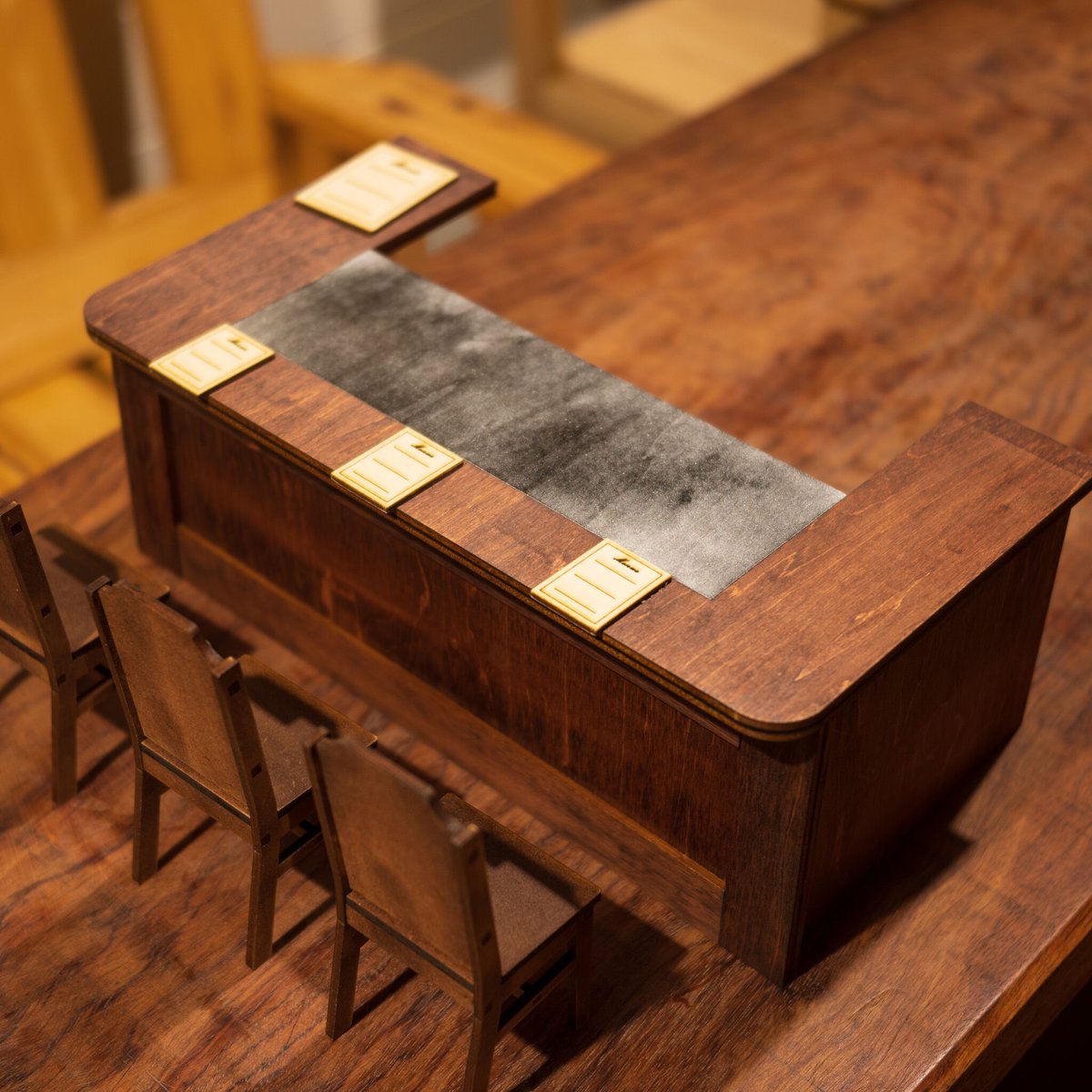 1/6スケールミニチュア家具ステーキ屋さんカウンター椅子セット