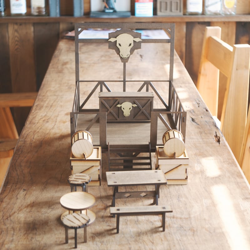 ドールハウス　家具小物 4周年記念セール！ 1/10スケールドールハウスレンガの倉庫棚と