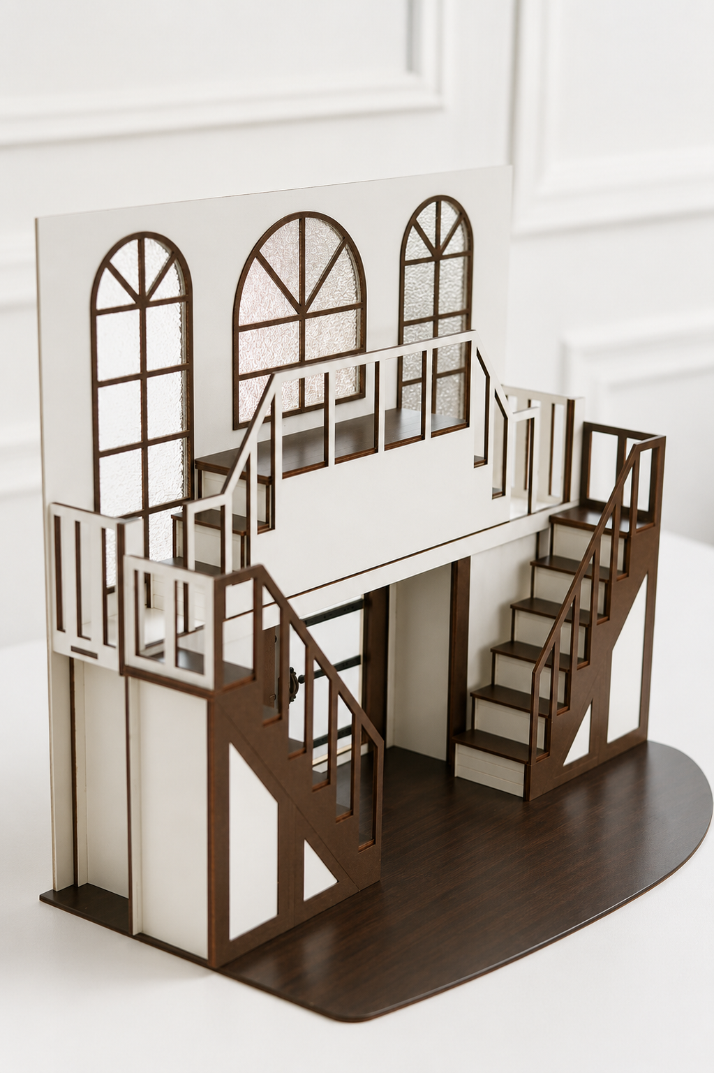 ドールハウス カントリーウッドガーデン 二階 階段 部屋 背景 1/10