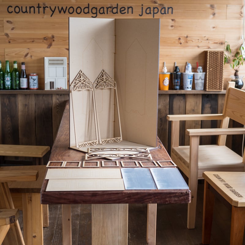 フランスのハーフドール&amp;DEMEL BOXセット 1/3スケールドールハウス洋館鏡の部屋ハーフサイズ キットハウス