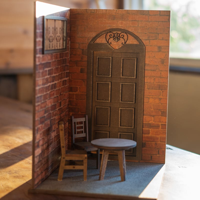 1/10スケールドールハウスレンガ風壁1家具セット | kkcompany