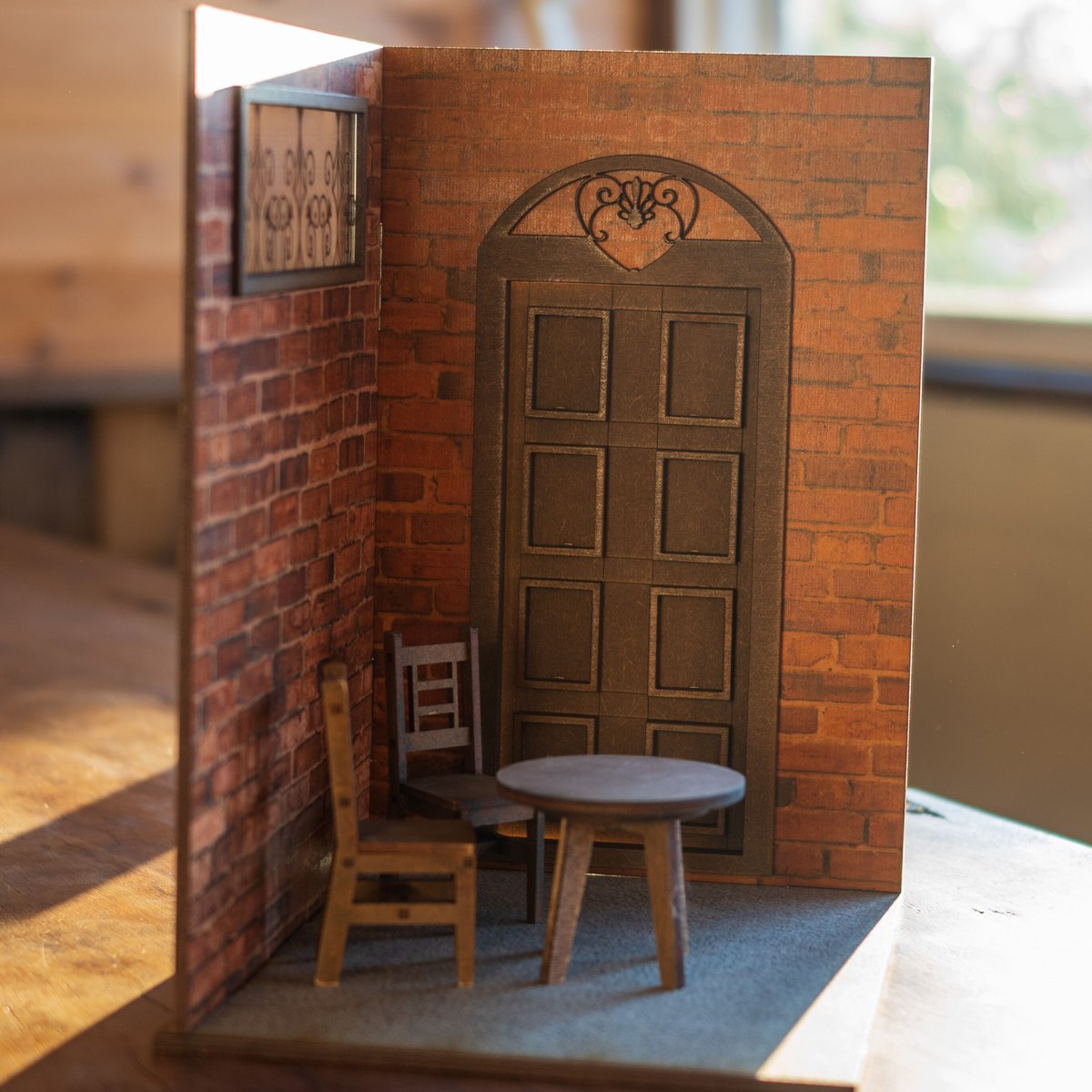 1/10スケールドールハウスレンガ風壁1家具セット | kkcompany