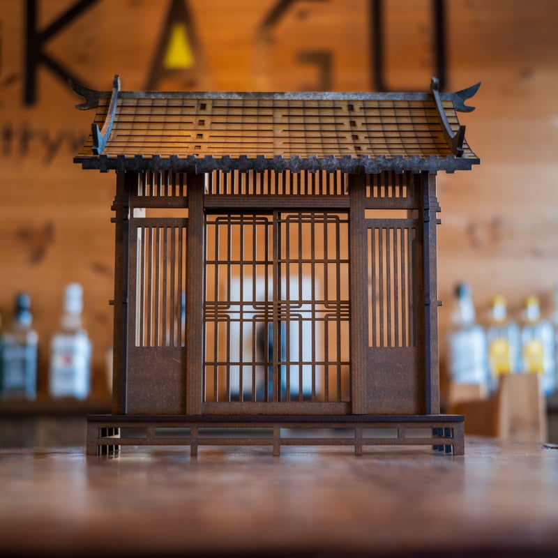 1/10スケール和風ドールハウス和の建物その四 ワイド瓦屋根
