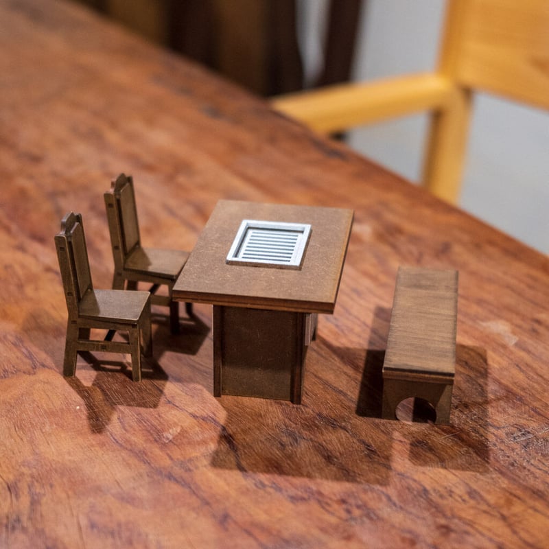 ミニチュア家具　ミニチュア雑貨屋さんの家具セット Amazon | moin moin 1/12 ドールハウス ミニチュア 手作りキット