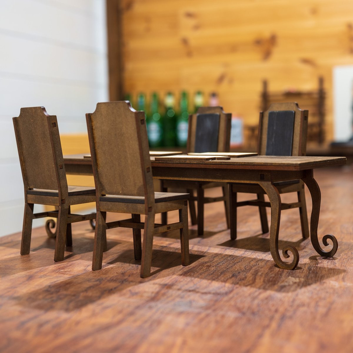 a.ハンドメイド：ミニチュア 猫脚アイアンスツール 長椅子　ドールちゃん用サイズ ミニチュア 猫脚アイアンスツール長椅子a.ドールちゃん用サイズ