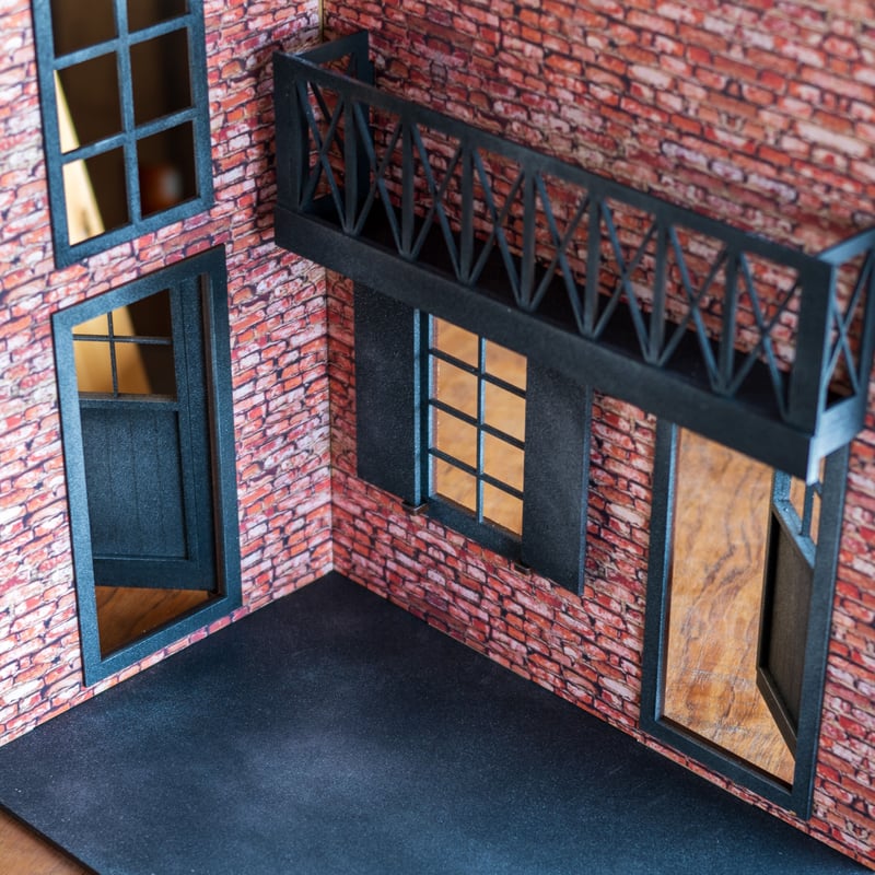 1/10スケールドールハウスレンガ建物ロングタイプ | kkcompany