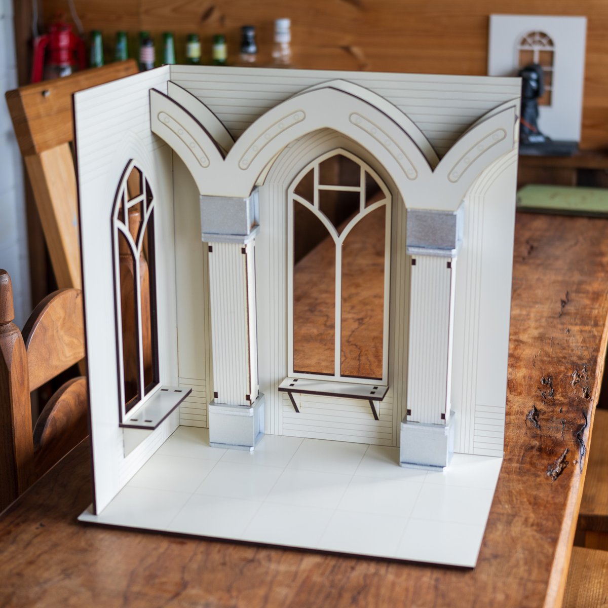 木製 ドールハウス アメリカ ヴィクトリア様式 洋風 3階建 キッズトイ