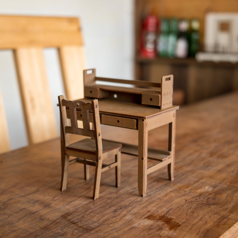 1/6スケールミニチュア家具セット 学習デスクパターン2 | kkcompany
