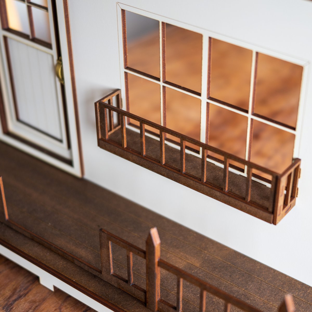 1/10スケールドールハウスデッキ付きエントランス | kkcompany