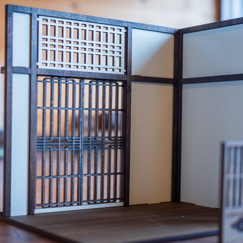 1/10スケールドールハウス和室玄関 衝立セット | kkcompany