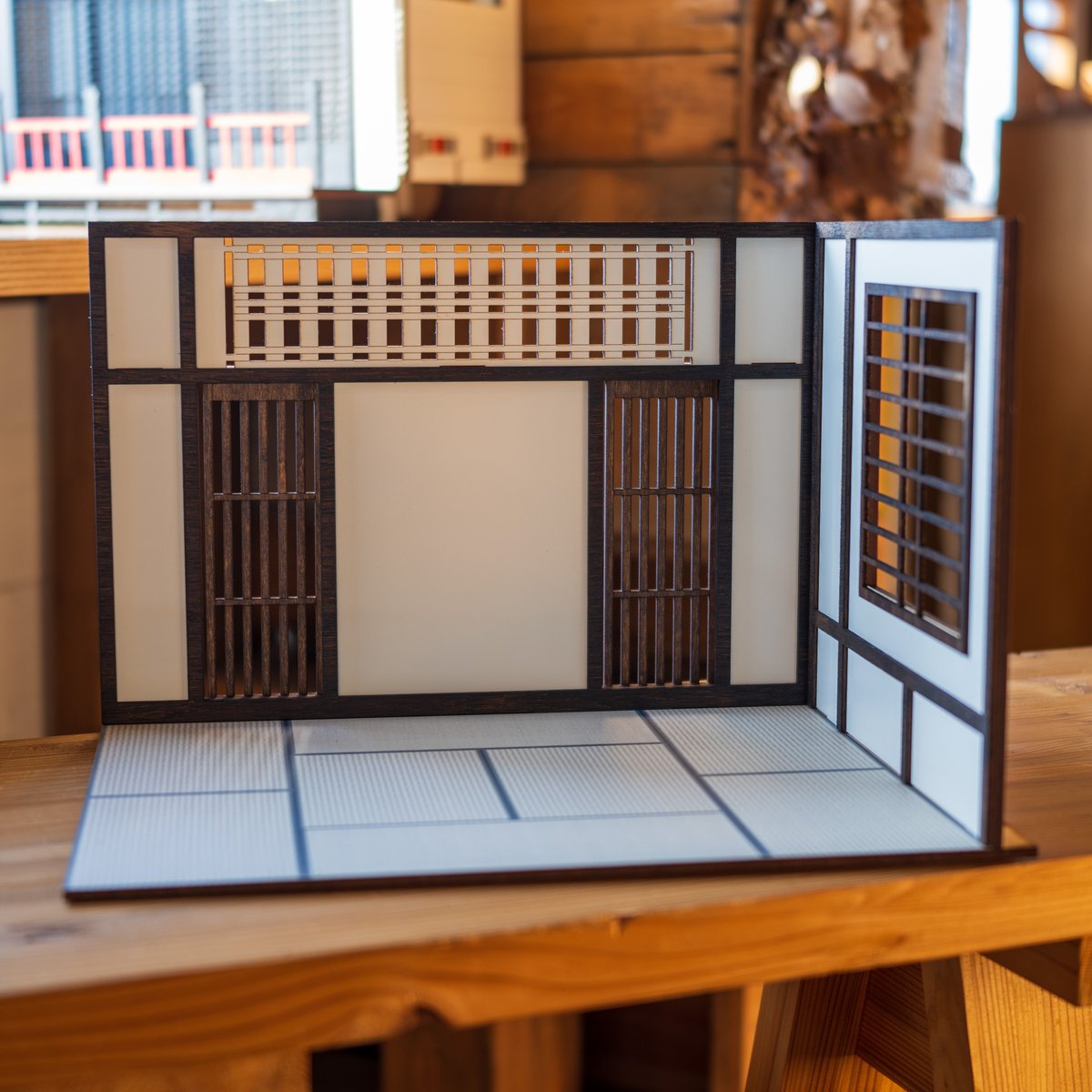 10畳間和室ドールハウス 1/10スケール和風ドールハウス 右壁 広間 | kkcompany