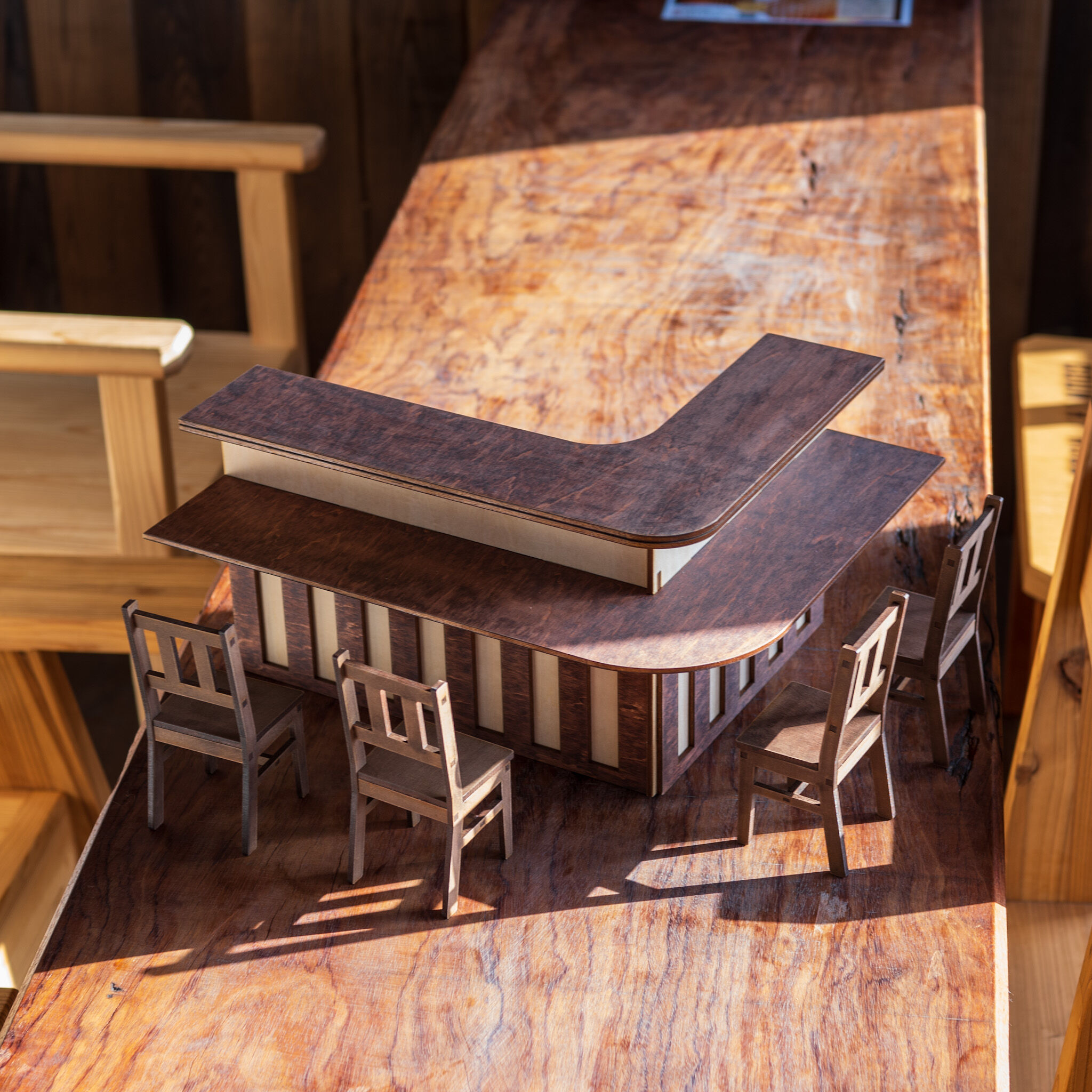 1/6スケールミニチュア家具居酒屋カウンター椅子セット 3台限定セール