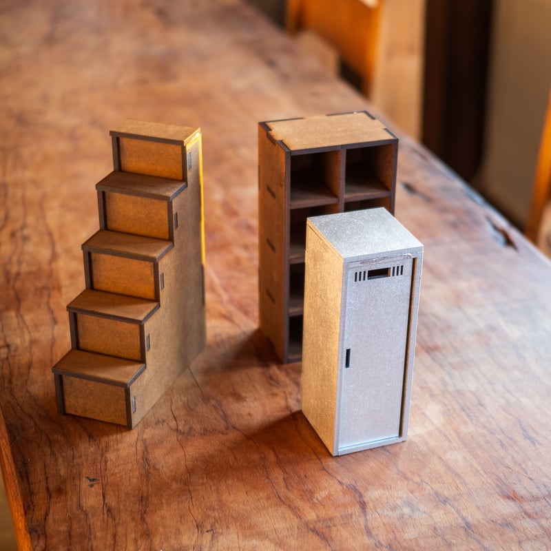 1/10スケールミニチュア家具 【箱物家具3点セット】 | kkcompany