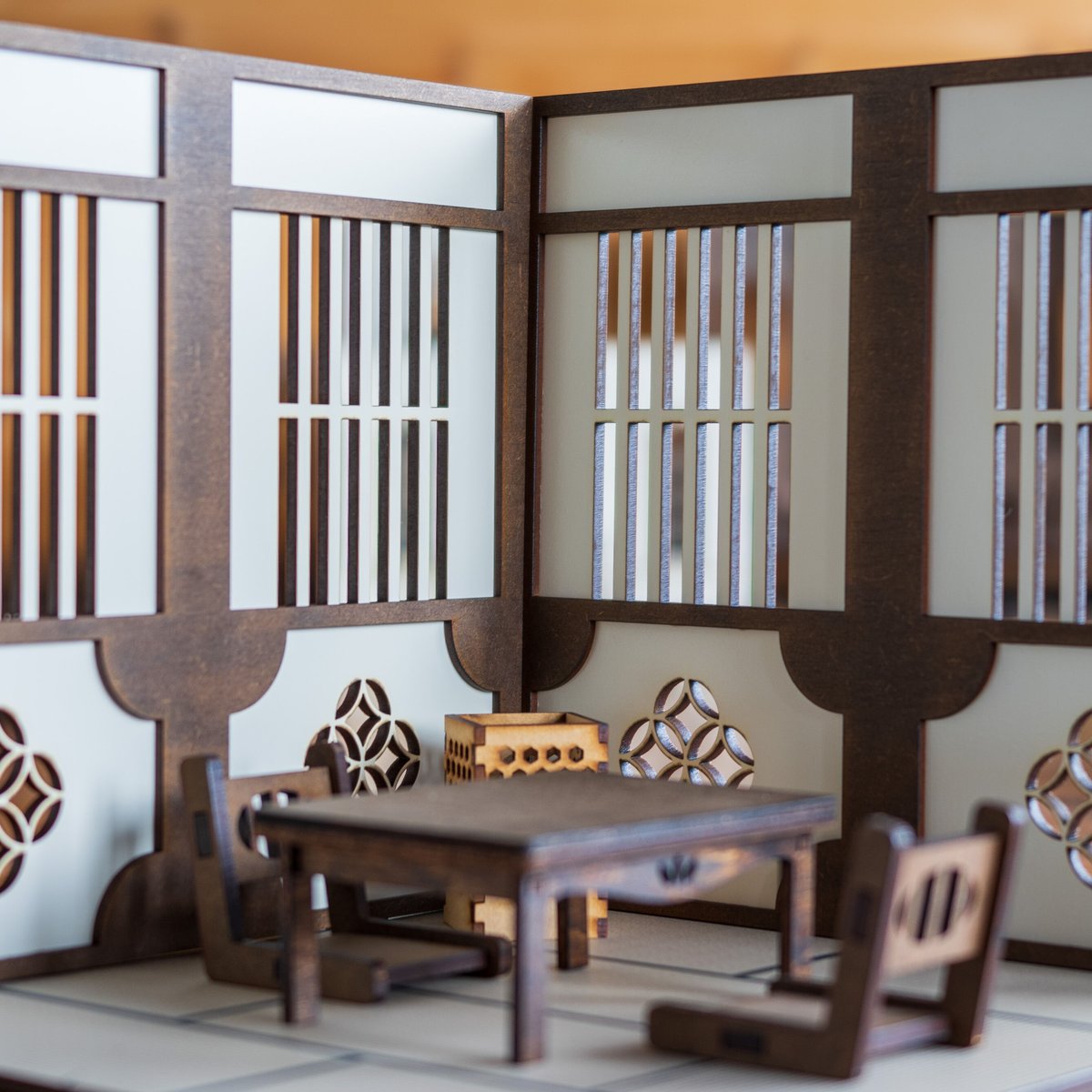 1/10スケール和風ドールハウス日本間 白壁 家具セット | kkcompany 1/10スケール和風ドールハウス日本間 白壁 家具セット | kkcompany