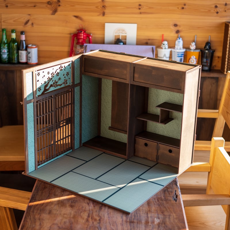 ドールハウス完成品オーダー。小さなおうち。二点セット青、紫 ドールハウス完成品オーダー。小さなおうち。二点セット青、紫 楽天