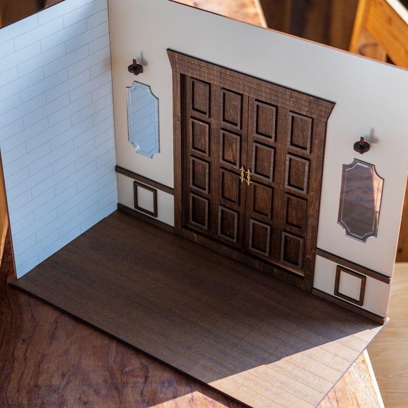 1/6スケールドールハウス両開きの大きなドア | kkcompany