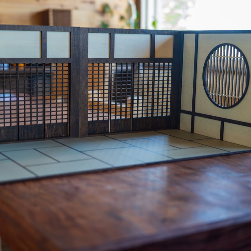 春のミニチュア祭り 1/10スケール和風ドールハウス左右セット 奥