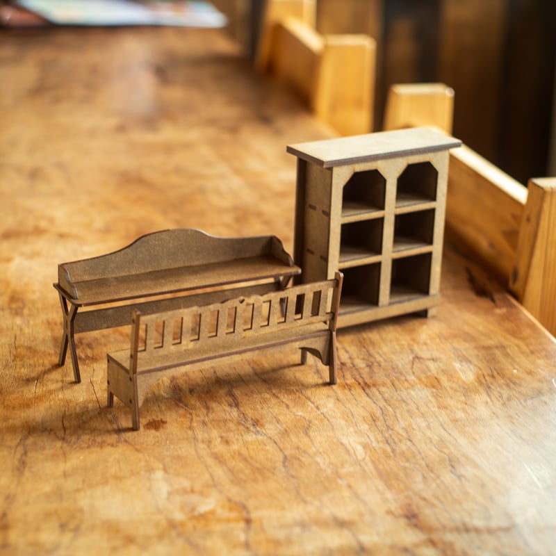 ドイツ製ミニチュア家具17点セット ドイツ製ミニチュア家具17点セット ドイツ製ミニチュア家具17点セット