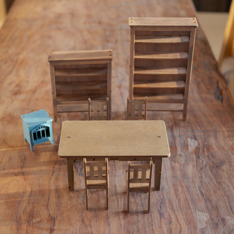 ドイツ製ミニチュア家具17点セット 1/10スケールミニチュア家具セット | kkcompany
