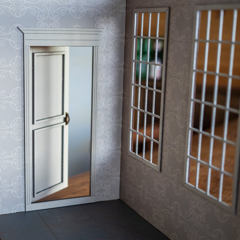 1/6 ドールハウス　木製グレーベージュ腰壁 1/6 ドールハウス 木製グレーベージュ腰壁の通販 by ronnie ｜ラクマ