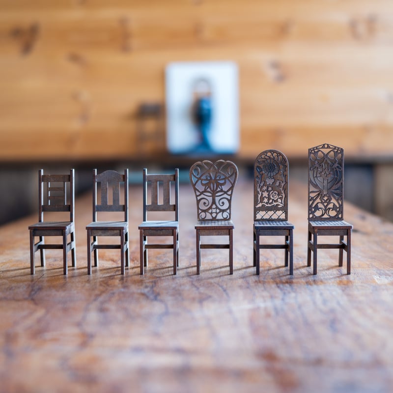 1/10スケールミニチュア家具 定番チェアー6種セット | kkcompany