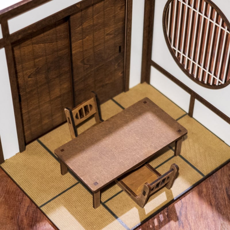 1/10スケールドールハウス和室右側押し入れ 茶色扉 | kkcompany 1/10スケールドールハウス和室右側押し入れ 茶色扉 | kkcompany