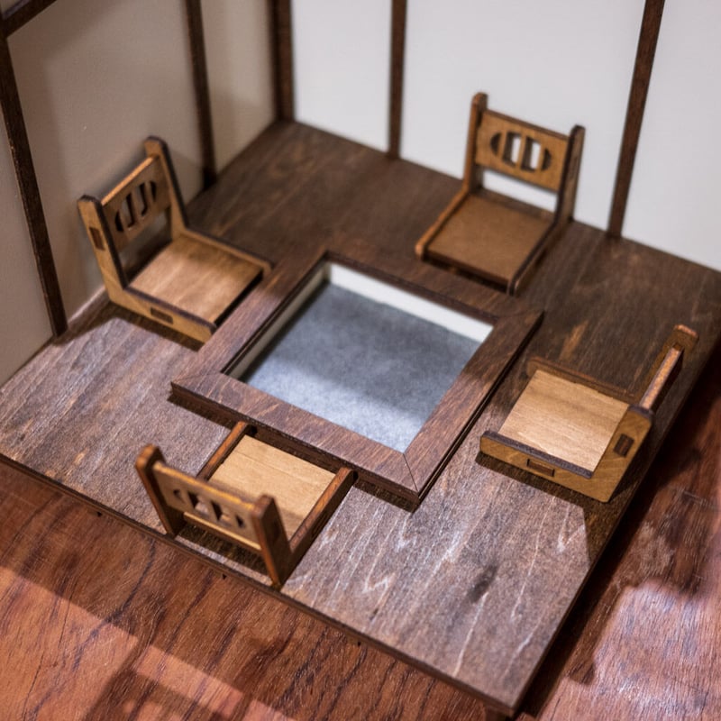 1/10スケール和風ドールハウス囲炉裏の部屋 | kkcompany 1/10スケール和風ドールハウス囲炉裏の部屋 | kkcompany