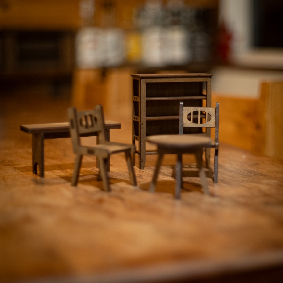 ミニチュア家具 1/6スケールミニチュア家具 衝立ミニタイプ業平格子 | kkcompany