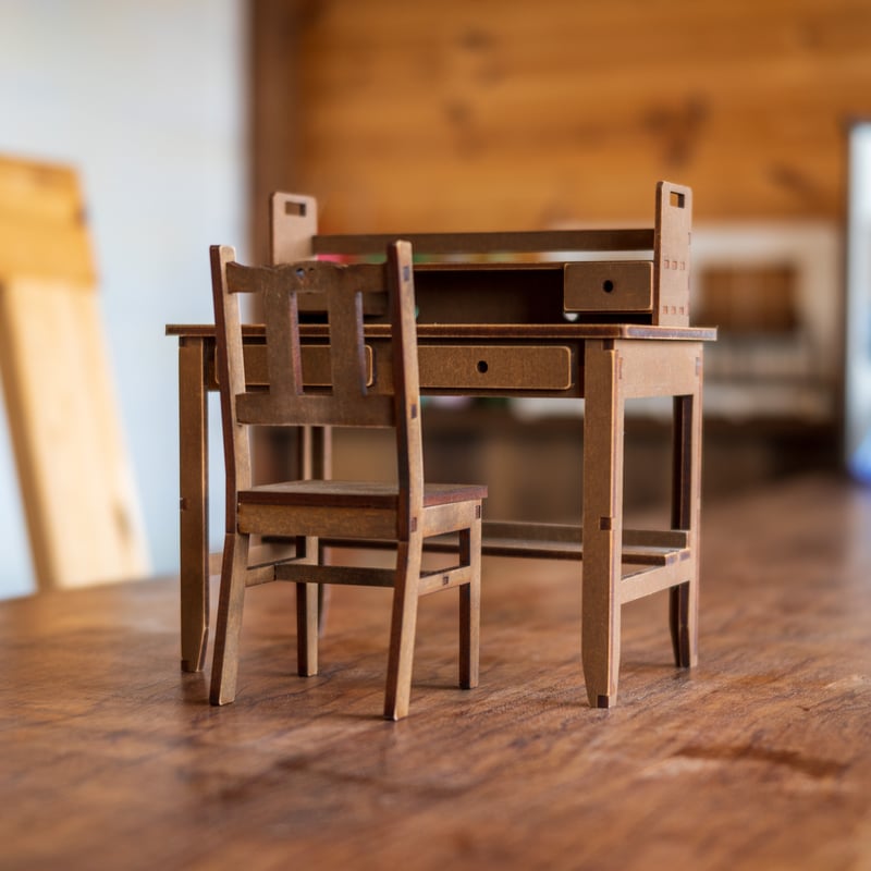 1/6スケールミニチュア家具セット 学習デスクパターン2 | kkcompany