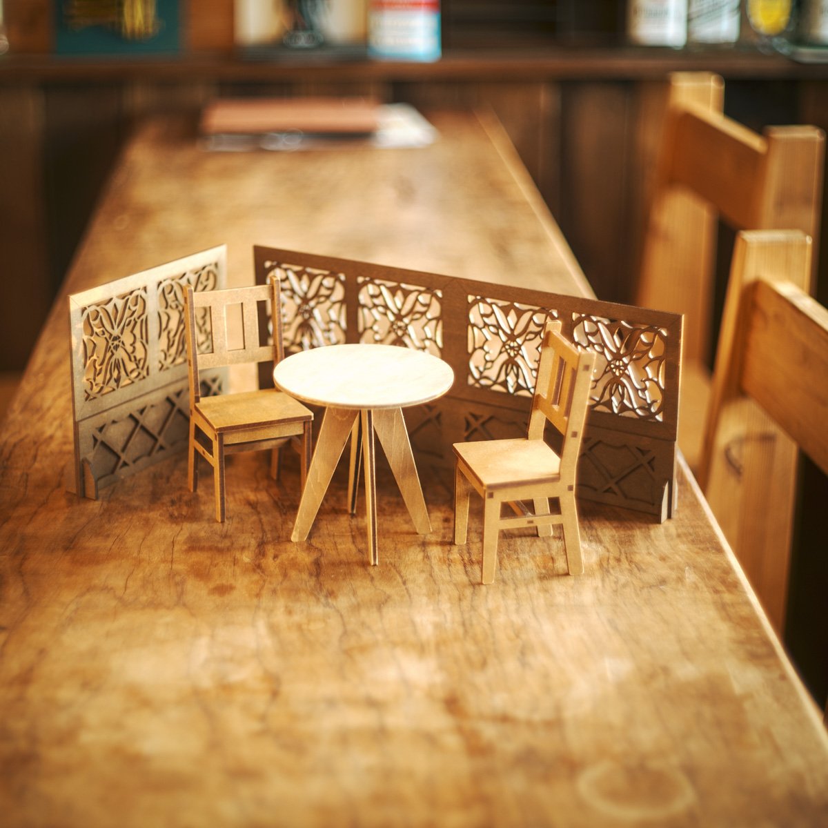 ミニチュア家具　喫茶店の家具セット 4周年記念セール！1/6スケールミニチュア家具 喫茶店 家具