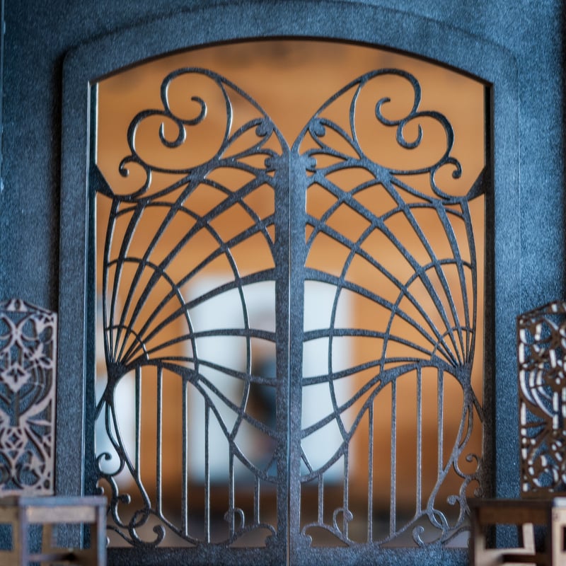 1/10スケールドールハウス古いお城の門 椅子セット | kkcompany