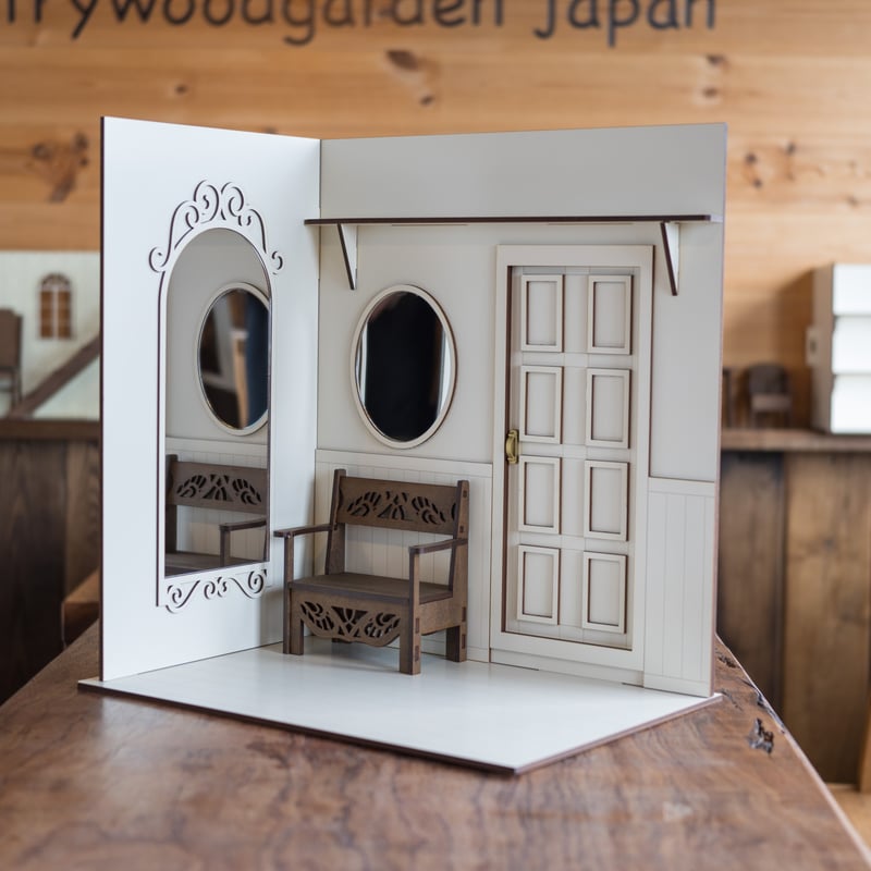 1/6スケールドールハウス洋館鏡とドアの部屋 ホワイトタイプ