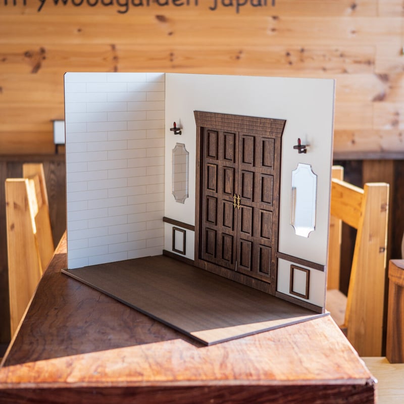 1/6スケールドールハウス両開きの大きなドア | kkcompany