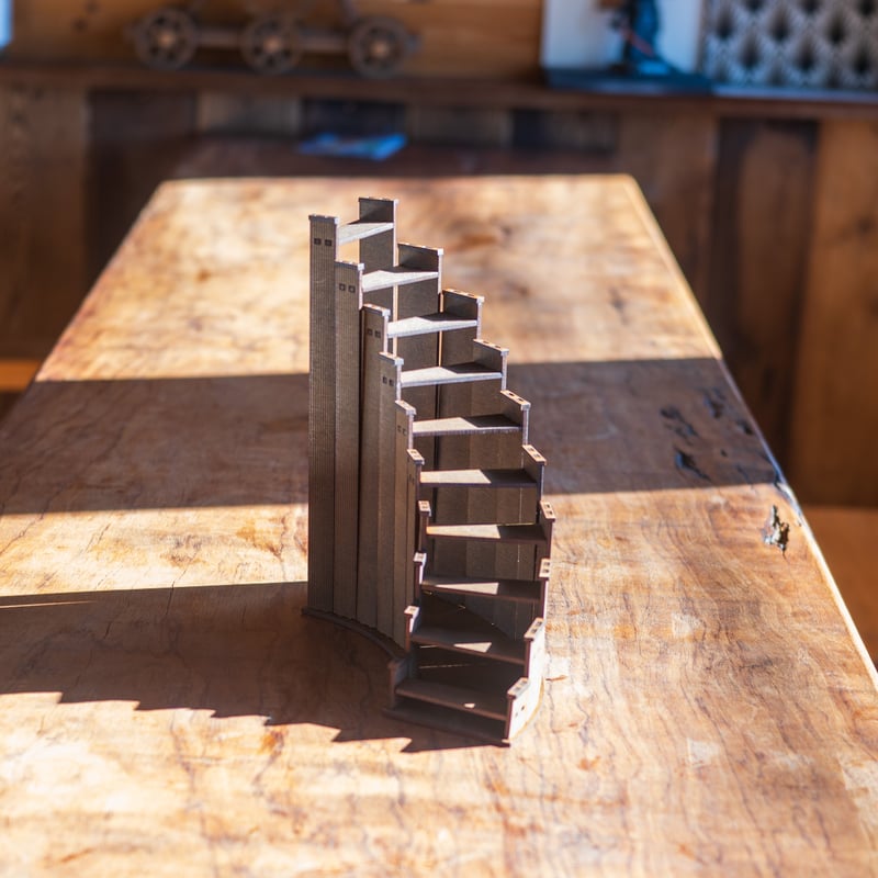 1/10スケールミニチュア家具 【螺旋階段パターン2】 | kkcompany