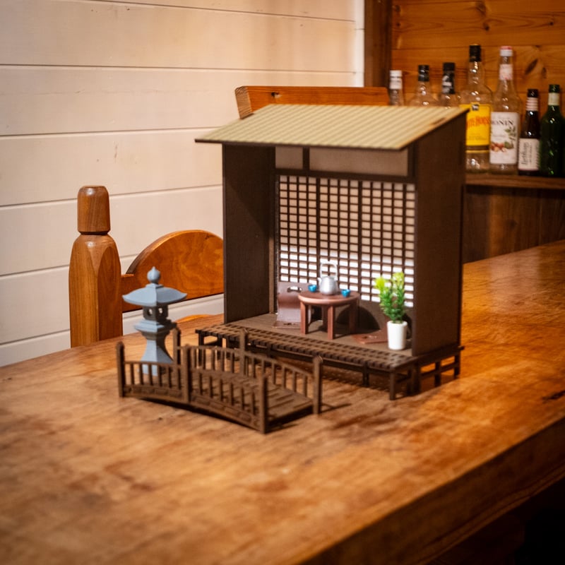 CHANEＬれい様   ドールハウス     和風完成品2点 1/10スケール和風ドールハウス 縁側カスタムセット お問い合わせ多く2