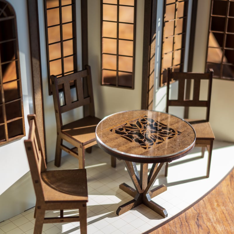 ミニチュア家具　喫茶店の家具セット 4周年記念セール！1/6スケールミニチュア家具 喫茶店 家具