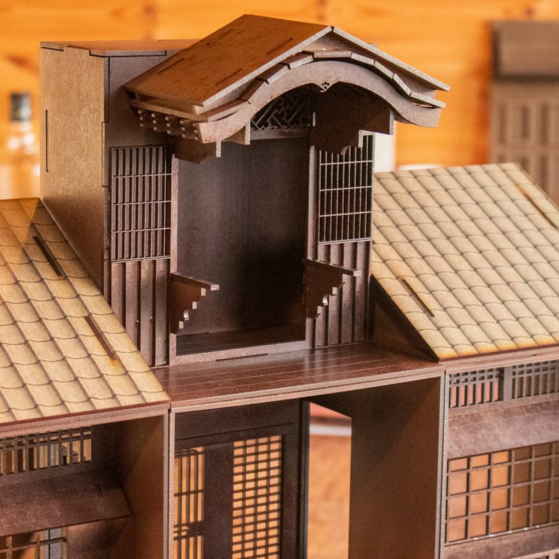 ちびスケールドールハウス 【ちび和風街並みフルセット最上級 ちびスケールドールハウス 【ちび和風街並みフルセット最上級