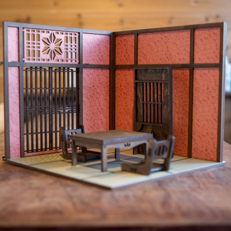 3月のお買い得商品！1/10スケールドールハウス和室日本間桜色の