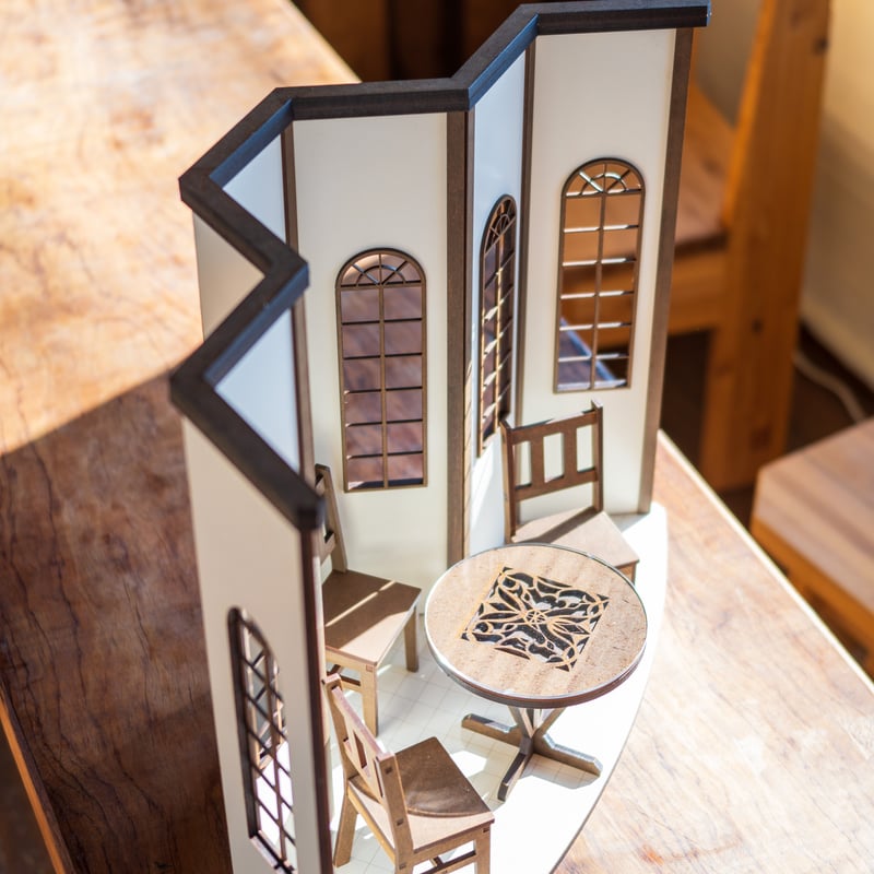 1/6スケールドールハウス純喫茶窓際席ゴージャスタイプ 家具セット