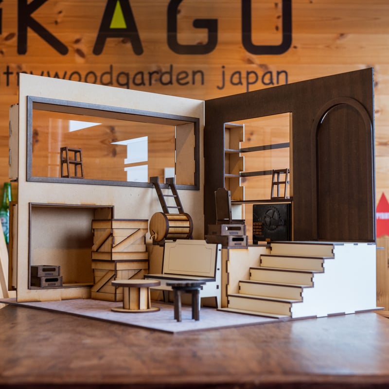 ドールハウス完成品オーダー。新作01～04、4点セット ちびスケールドールハウス 【ちび和風街並みフルセット最上級