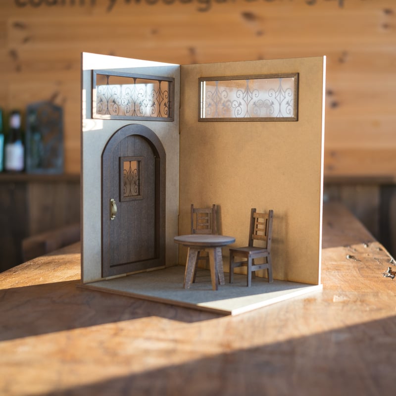 1/10スケールドールハウスコンクリート風壁1 家具セット | kkcompany