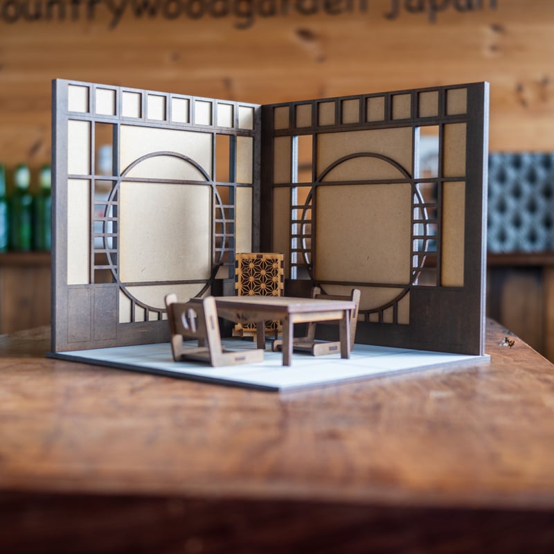 1/10スケールドールハウス和室新型丸窓 | kkcompany