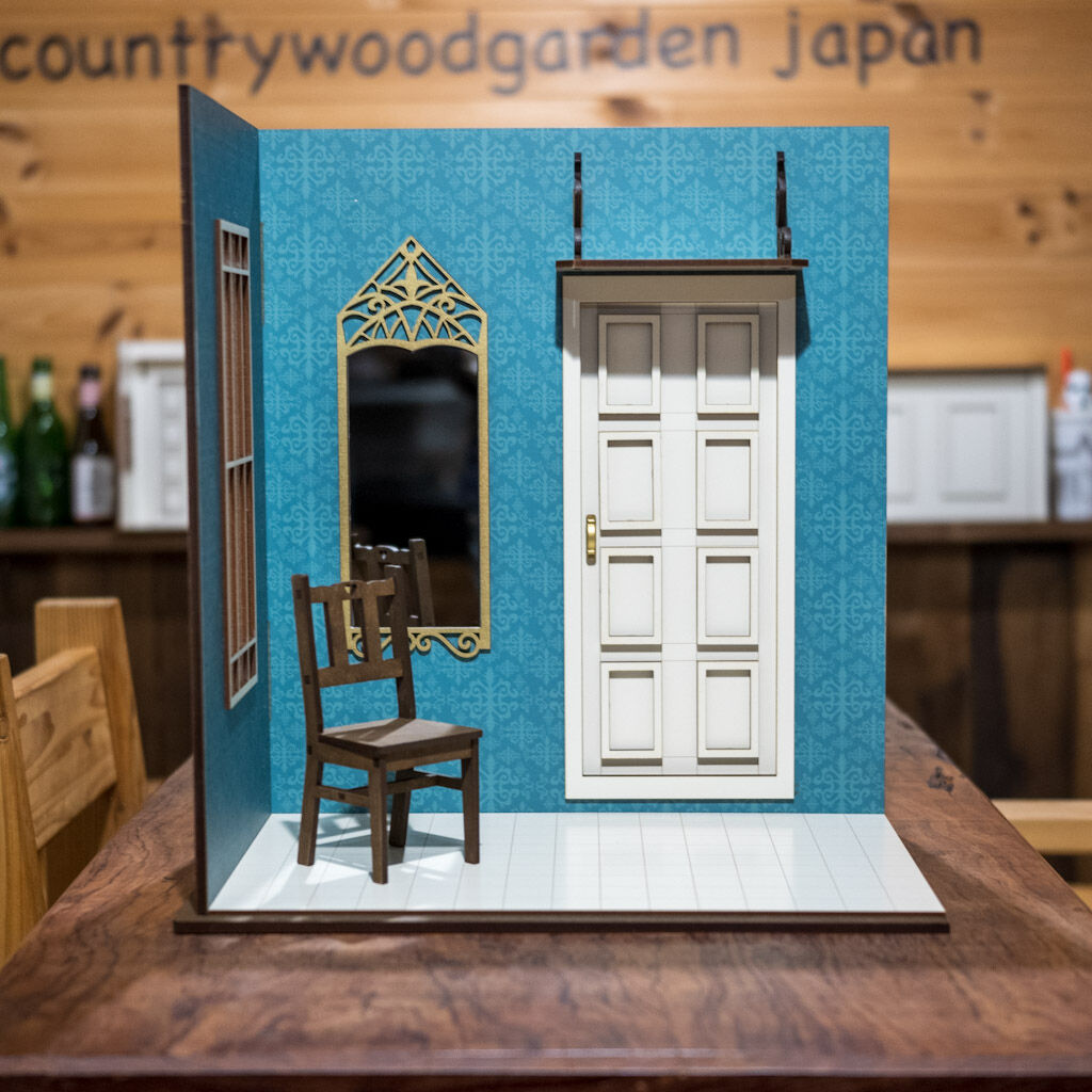 1/6スケールドールハウス洋館いい感じのブルー壁紙 | kkcompany