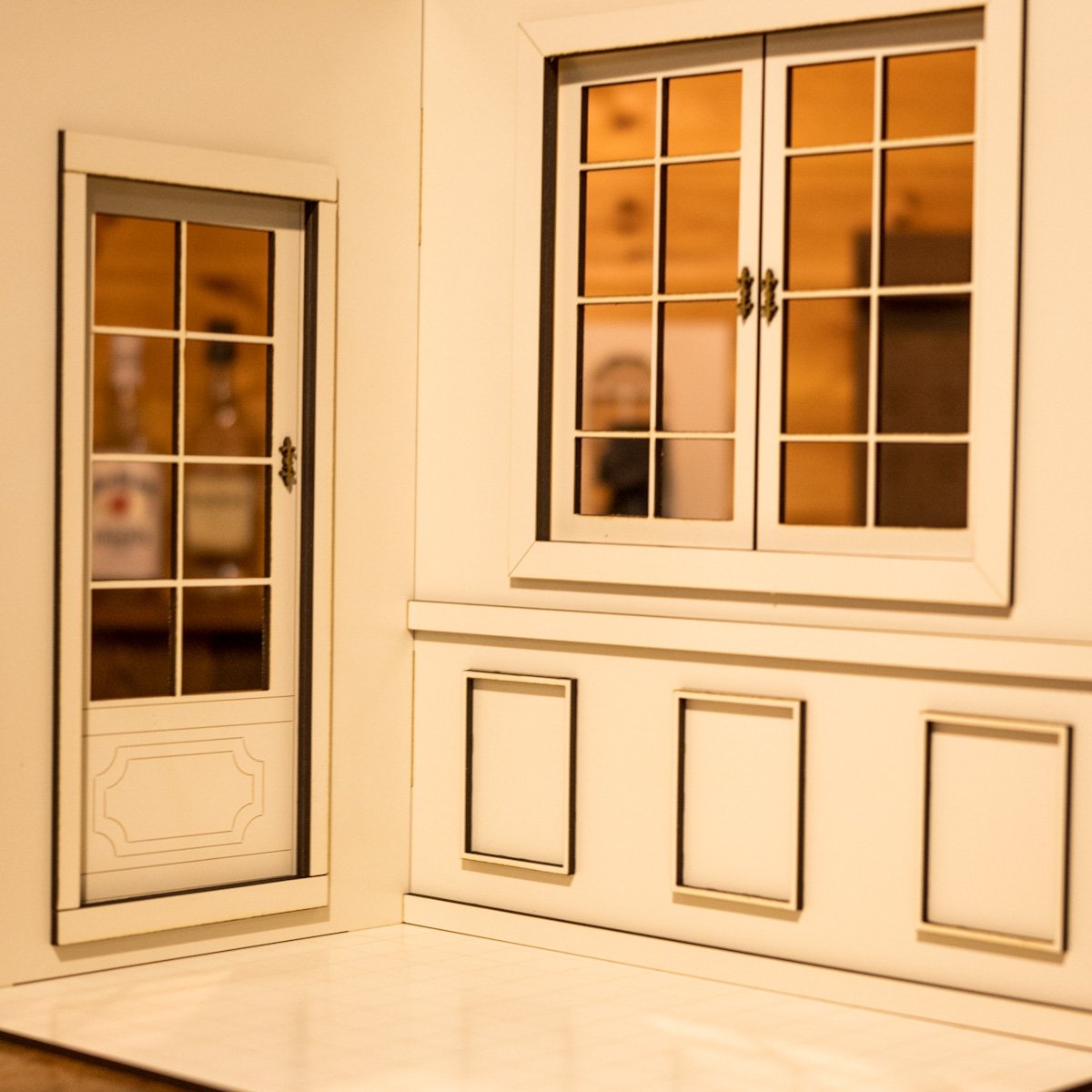 1/6スケールドールハウス洋館ホワイトドアと窓の部屋 | kkcompany