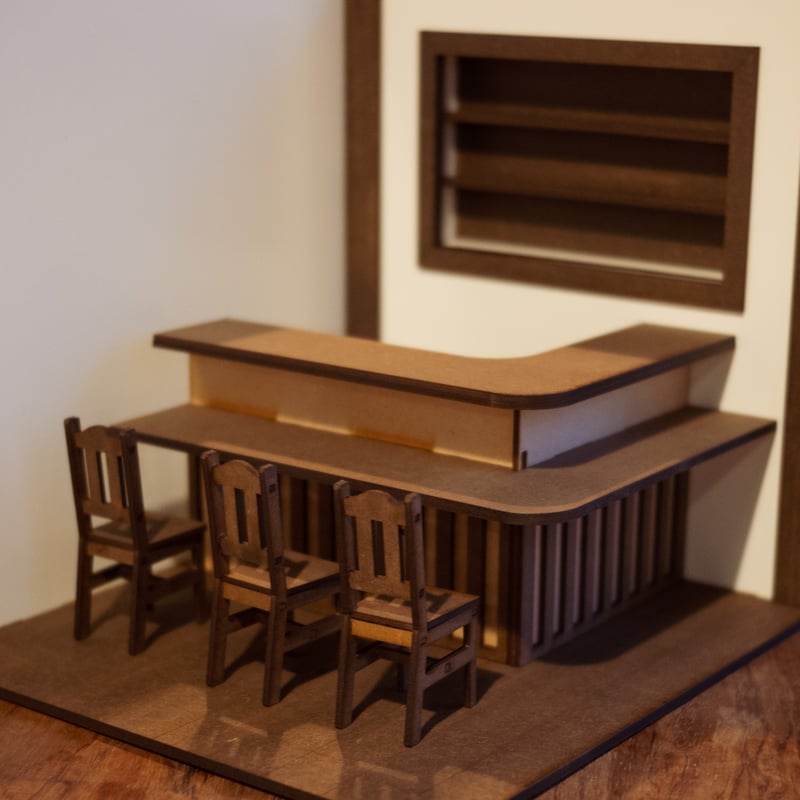 1/10スケールドールハウスカウンター席だけの小さな居酒屋さん | kkcompany
