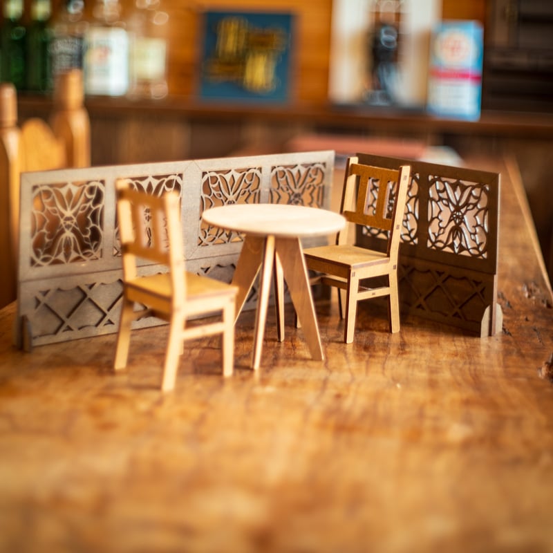 ミニチュア家具　喫茶店の家具セット 4周年記念セール！1/6スケールミニチュア家具 喫茶店 家具