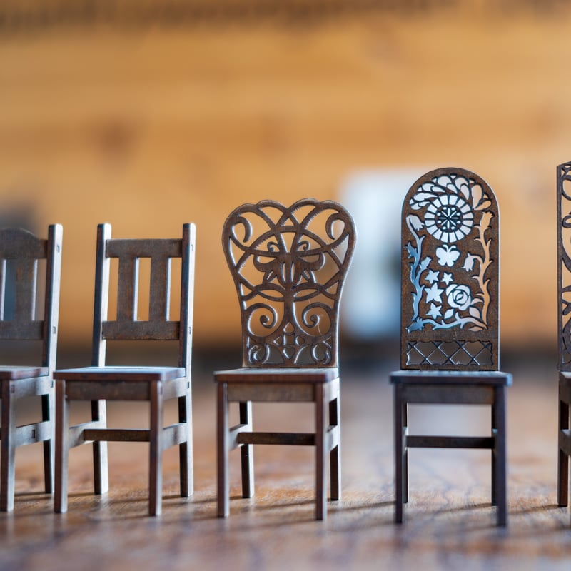 1/10スケールミニチュア家具 定番チェアー6種セット | kkcompany