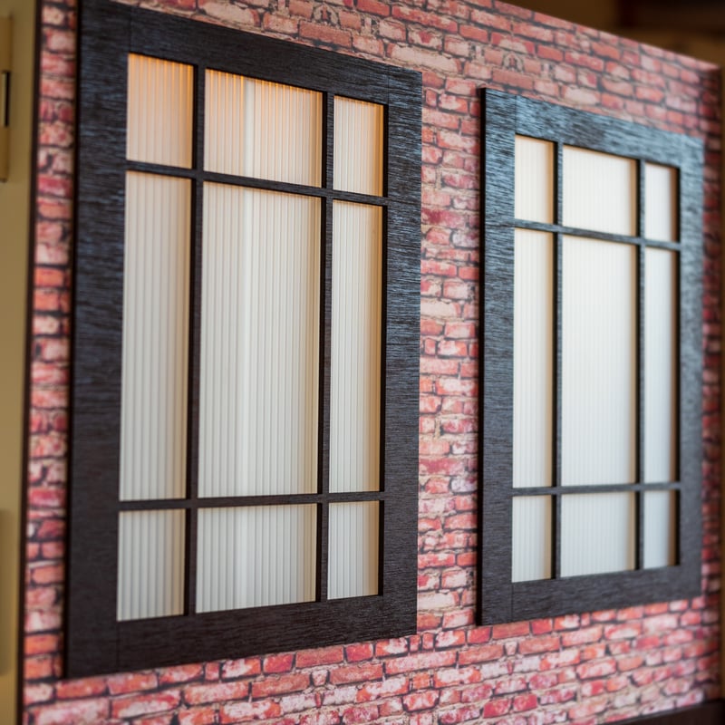 1/3スケールドールハウス簡単背景レンガ窓タイプ | kkcompany