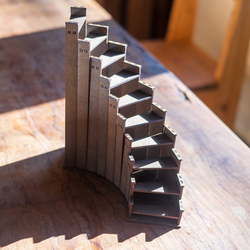 1/10スケールミニチュア家具 【螺旋階段パターン2】 | kkcompany