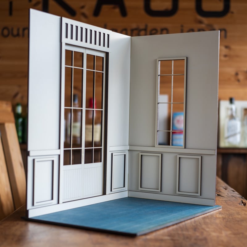 1/6スケールドールハウス洋館右壁ホワイト壁エントランス | kkcompany